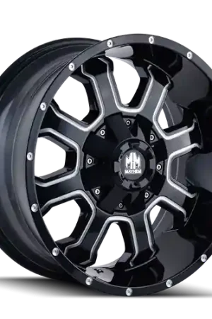 Best Choice Mayhem Fierce 8103 5x114.3/5x127 17x9+18 Gloss Black/Milled Spokes