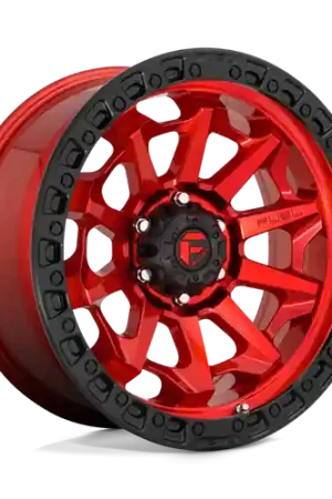 Fuel 1PC D695 COVERT 5X139.7 20X9 +20 CANDY RED BLACK BEAD RING One Day Deal
