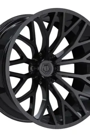 Trusted Brand TIS 566B 6X135 26x12 -44 Gloss Black & Painted lip logo