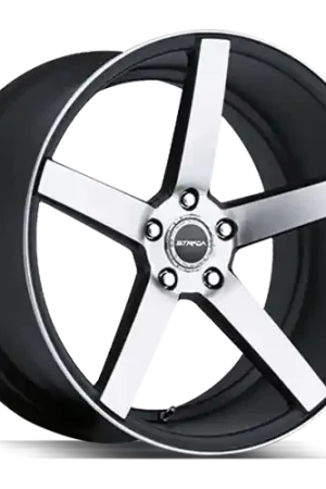 No Minimum Order Strada Perfetto 5x114.3 18x8 +40 Gloss Black Machined
