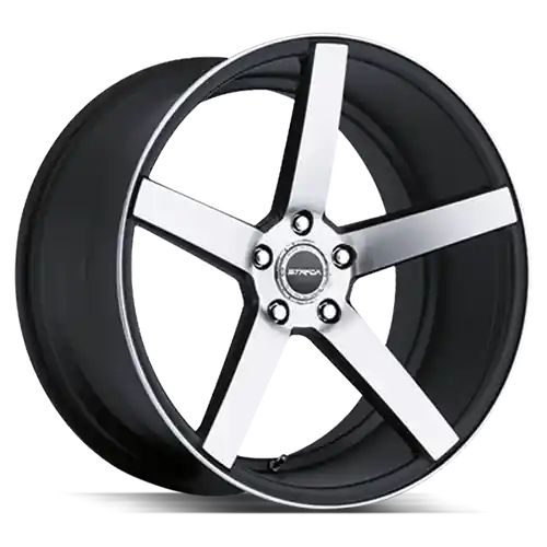 No Minimum Order Strada Perfetto 5x114.3 18x8 +40 Gloss Black Machined