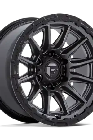 Budget Fuel 1PC FC866 PISTON 6X139.7 20x9 +1 MATTE GUNMETAL W/ GLOSS BLACK LIP