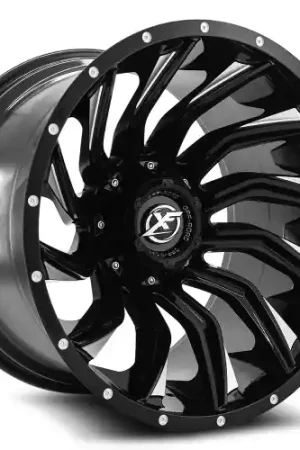 XF Off-Road XF-224 8x170/8x180 20x12 -44 Gloss Black & Milled Best Seller