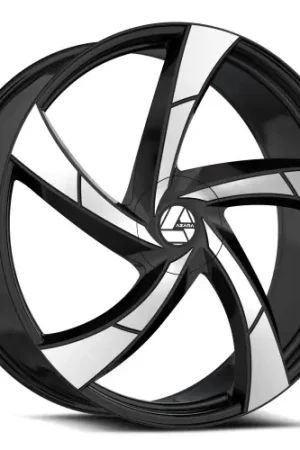 Azara AZA-524 5x112/5x114.3 18x8 +35 Gloss Black & Machined Buy Today