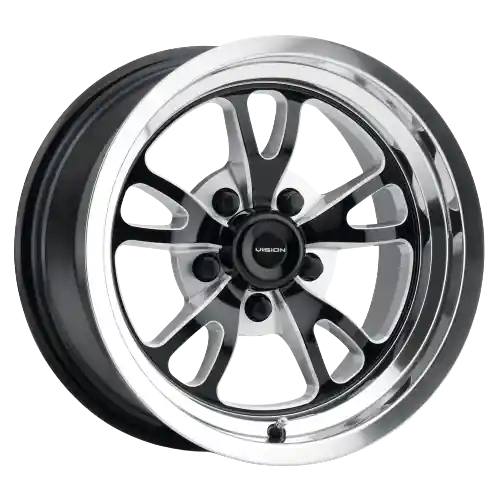 Save Now Vision American-Muscle 149 Patriot 5x127 15x8+0 Gloss Black Milled Spoke Polished Lip