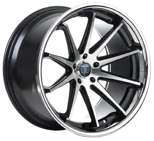 Rohana RC10 5x112 19x9.5+47 Machine Black/Chrome Lip Trusted Brand