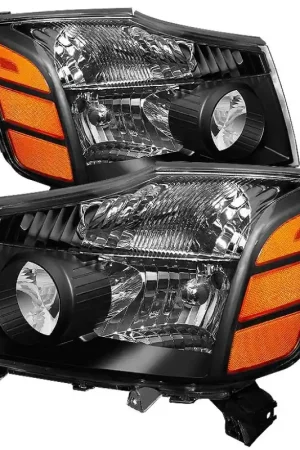 xTune Nissan Titan 04-14 / Armada 04-07 OEM Amber Head Lights Set Blac — PMD Premier Motoring Development Grab Now