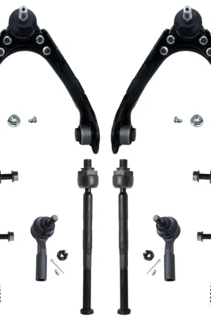 10pc Front Upper Control Arms Tie Rods Sway Bar Links Suspension Kit New Release