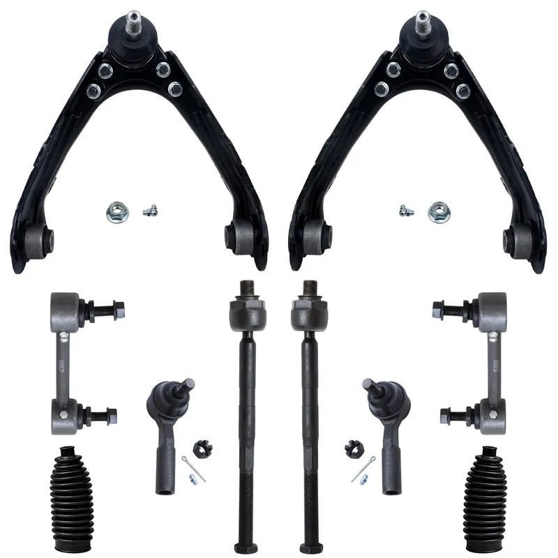 10pc Front Upper Control Arms Tie Rods Sway Bar Links Suspension Kit New Release