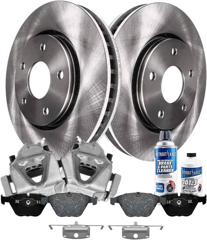 Best Price 8pc Front Disc Rotors Calipers Ceramic Brake Pads Kit