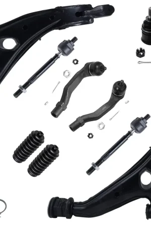 10pc Front Lower Control Arms Ball Joints Tie Rods Suspension Kit Free Shipping