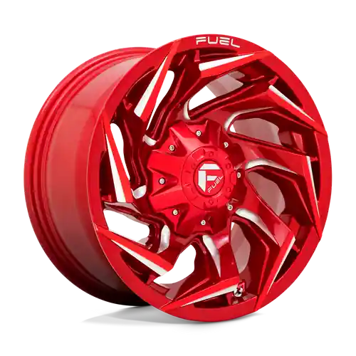 Professional Grade Fuel 1PC D754 REACTION 6X139.7 15X8 -18 CANDY RED MILLED