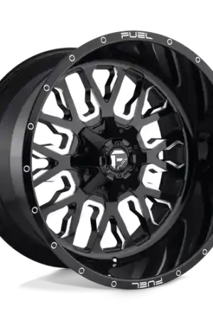 Fuel 1PC D611 STROKE 5X114.3/5X127 18X9 -12 GLOSS BLACK MILLED Secure Checkout