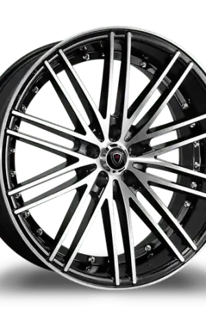 MARQUEE WHEELS M3246 5x115 20x10.5+15 BLACK  / MACHINED Reduced Price
