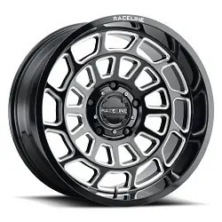 Original Raceline 955M Warp 8X180 20x9 18 Satin Black and Milled
