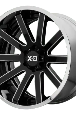 Save Now XD XD200 HEIST 8X170 20X12 -44 GLOSS BLACK MILLED CENTER CHROME LIP