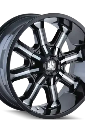 Fast Shipping Mayhem Beast 8102 6x135/6x139.7 20x9+18 Black/Milled Spokes