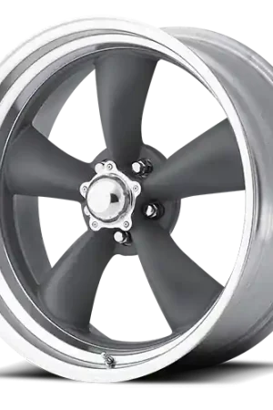 American Racing Vn215 Classic Torq Thrust Ii Wheel 15x6 5x114.3 Mag Gray w/ Machined Lip -6mm - FREE T-SHIRT INCLUDED! Secure Checkout