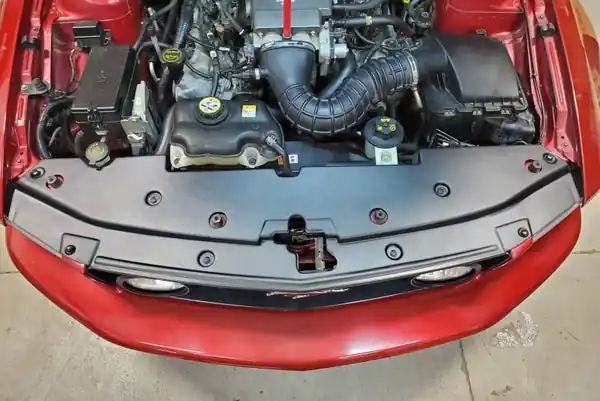 JLT 05-09 Ford Mustang GT/V6 Black Textured Full Length Radiator Support Cover Super Sale