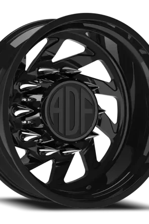 Adf Contractor Right Dually Wheel 22x8.25 10x225 Gloss Black -167mm - MINIMUM PURCHASE OF 4 - FREE T-SHIRT INCLUDED! Best Choice