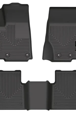 Premium Husky Liners 2022 Jeep Grand Cherokee (New Style) Weatherbeater Black Front & 2nd Seat Floor Liner