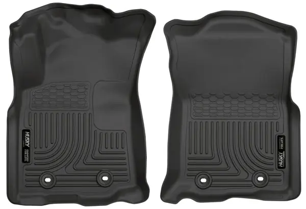 Crafted Husky Liners 2018 Toyota Tacoma Double Cab WeatherBeater Black Front Floor Liners