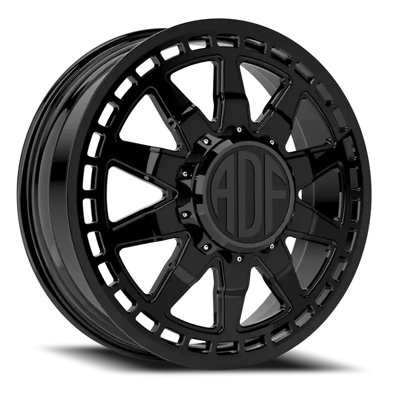 Adf Taladega Dually - Wheel 20x8.25 8x165.1 Gloss Black 144mm - MINIMUM PURCHASE OF 4 - FREE T-SHIRT INCLUDED! No Minimum Order