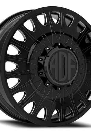 Latest Adf Roulette Dually Wheel 26x8.25 8x170 Gloss Black 132mm - MINIMUM PURCHASE OF 4 - FREE T-SHIRT INCLUDED!