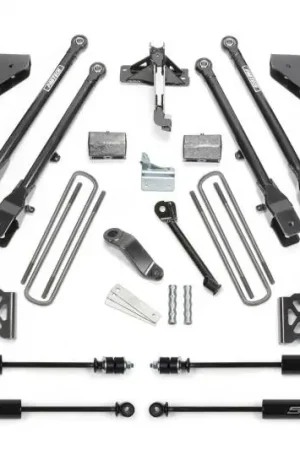 Fabtech 05-07 Ford F250 4WD w/o Factory Overload 6in 4Link Sys w/Coils & Stealth Modern