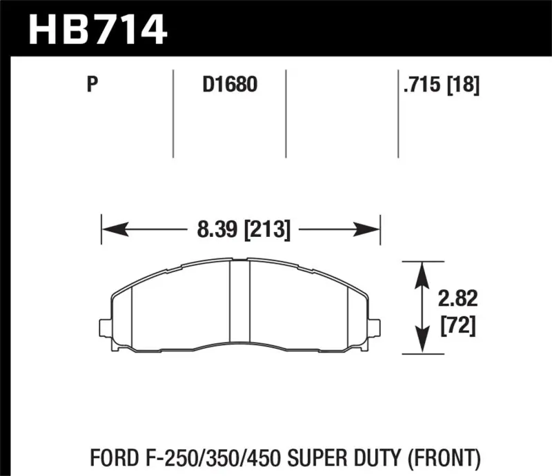 Bargain Hawk 15-17 Ford F-250/350 LTS Street Front Brake Pads