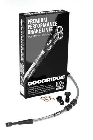Big Sale Goodridge 14-15 HD FXDBB/FXDBP Drag Bar (w/ABS) +6in Clear Brake Line Kit w/Stainless Steel Fittings