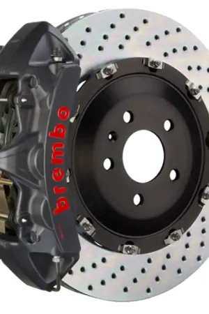 Brembo 06-13 Corvette Z06 Excl CC Brakes Fr GTS BBK 6Pist Cast 380x34 2pc Rotor Drilled-Black HA Instant Buy