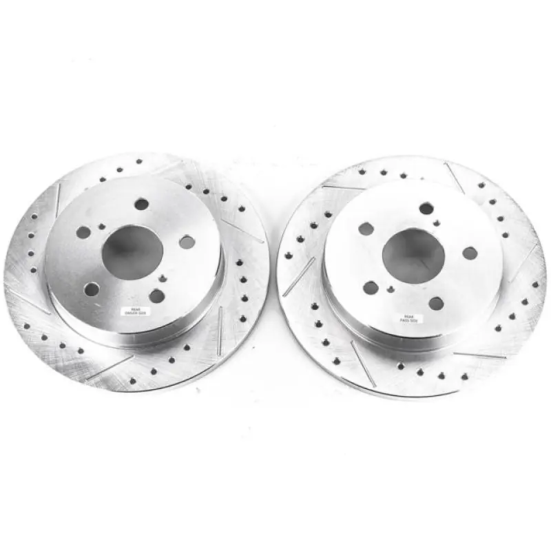 Shop Now Power Stop 2019 Lexus ES350 Rear Evolution Drilled & Slotted Rotors - Pair