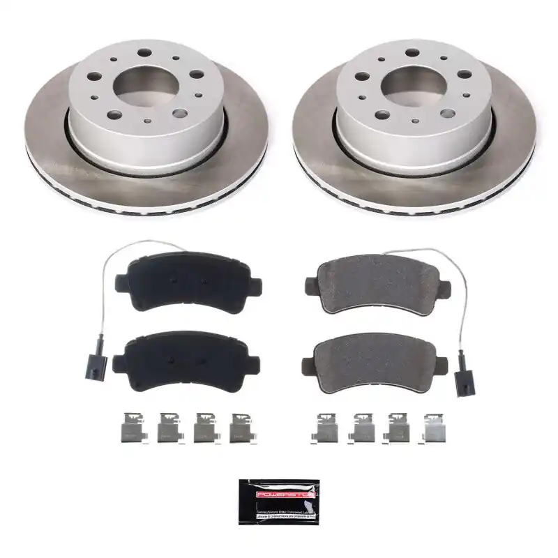 Free Returns Power Stop 16-21 Ram ProMaster 3500 Rear Semi-Coated Rotor Kit