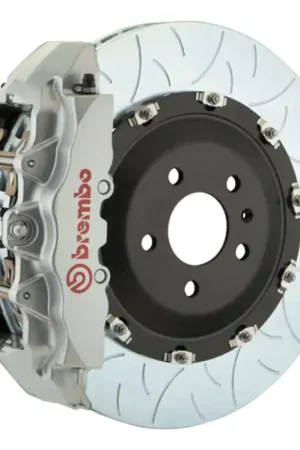 Hot Picks Brembo 05-11 A6 3.0T/4.2L Front GT BBK 6 Piston Cast 380x34 2pc Rotor Slotted Type-3-Silver