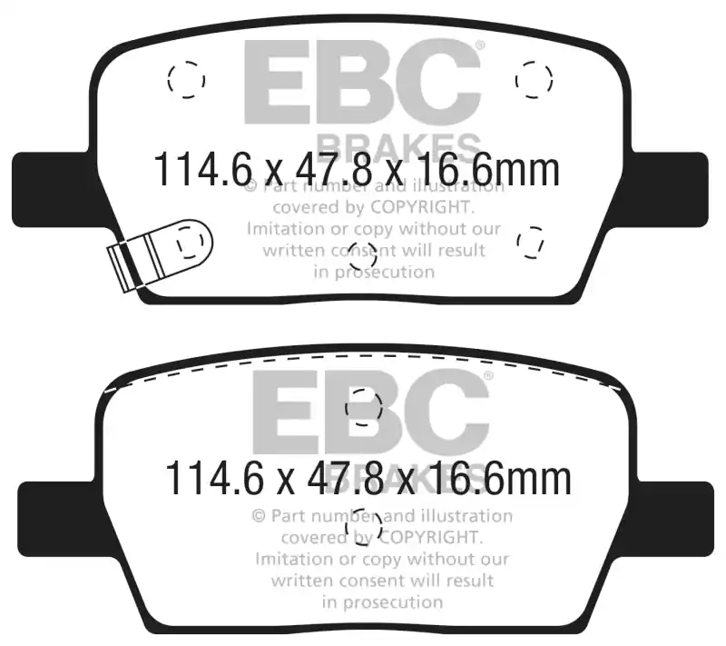 Limited Time EBC 2016+ Cadillac CT6 2.0L Turbo Yellowstuff Rear Brake Pads