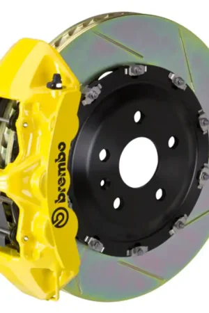 Brembo 16+ XF Front GT BBK 6 Piston Cast 380x34 2pc Rotor Slotted Type-1- Yellow Money Back Guarantee