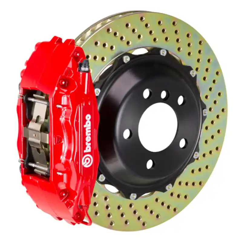Hot Deal Brembo 15-21 NX Front GT BBK 4 Piston Cast 2pc 355x32 2pc Rotor Drilled-Red