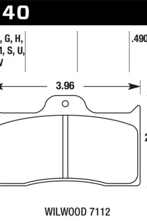 Buy Online Hawk Wilwood 7112 ER-1 Motorsports Brake Pad Set
