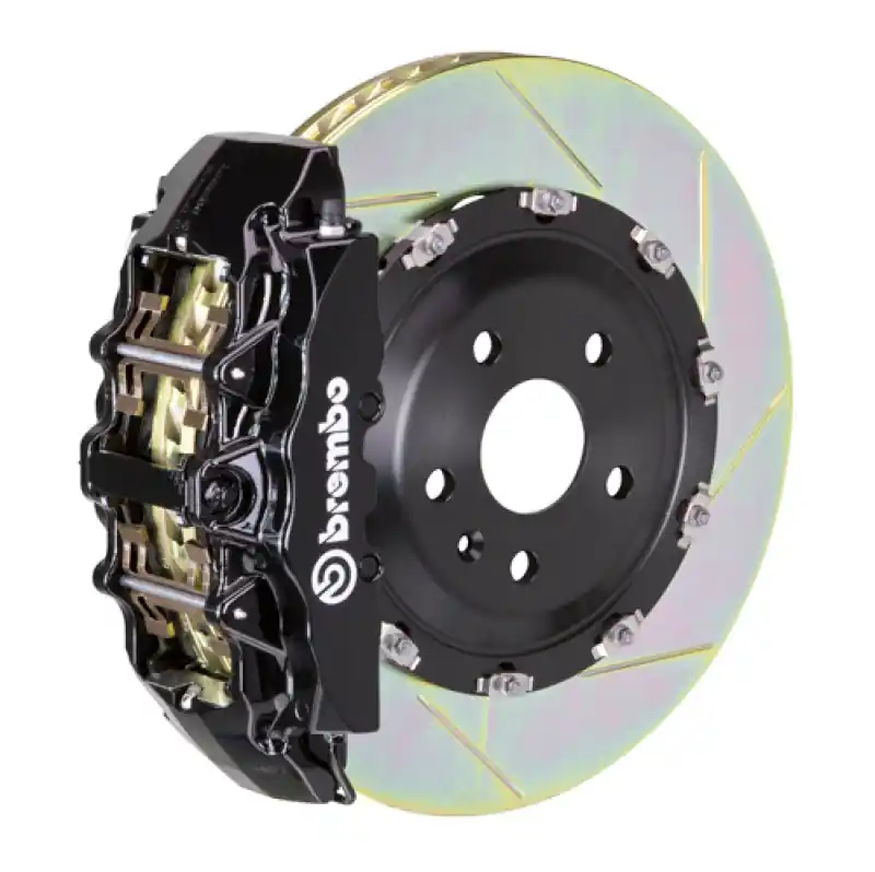 Fast Shipping Brembo 02-05 7-Series (Thru 3/5 Prod) Fr GT BBK 6Pis Cast 380x34 2pc Rotor Slotted Type1-Black