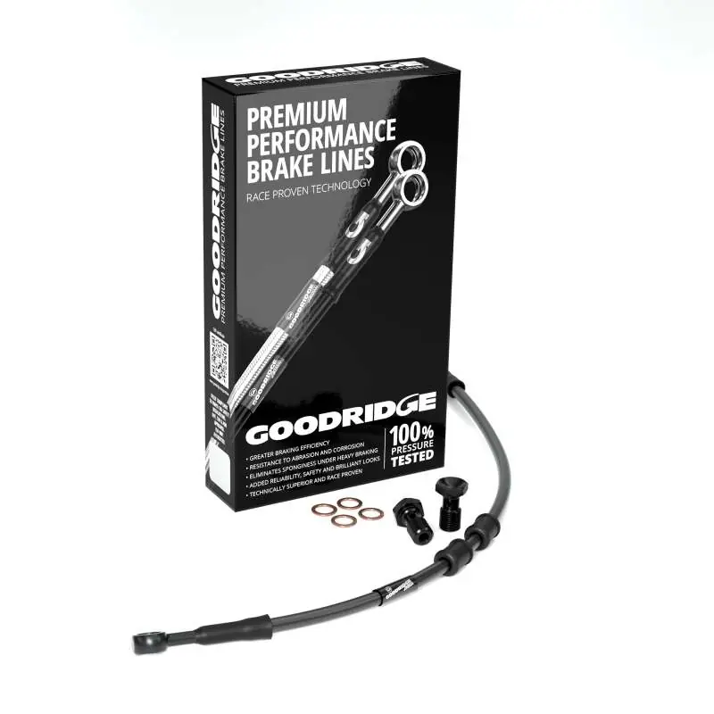 Time-Limited Goodridge 22-23 HD FLTRKSE (w/ABS) +10in Black Brake Line Kit w/Black Fittings