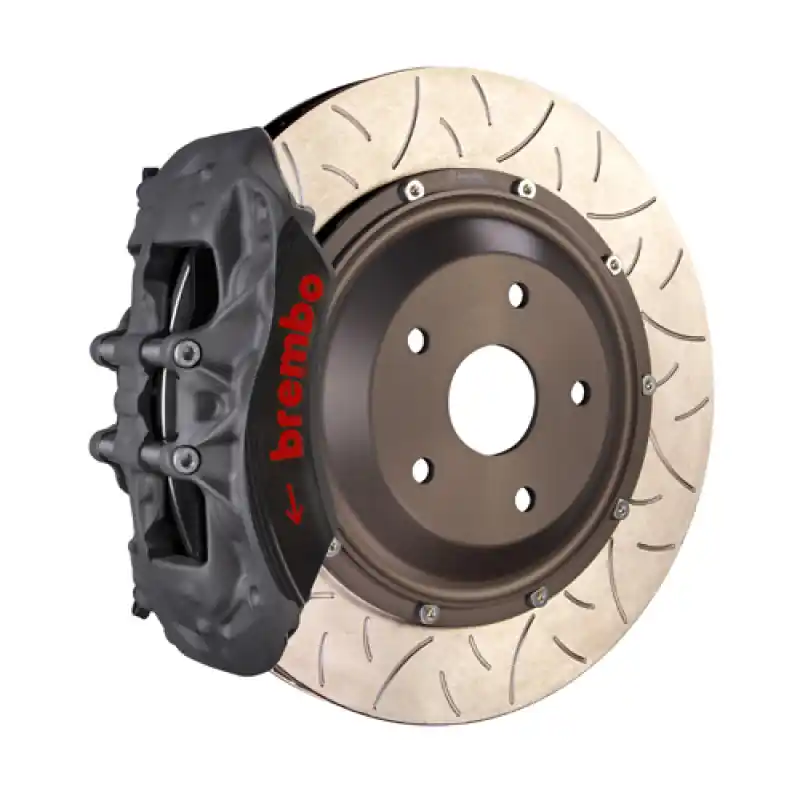 Brembo 2009+ Nissan GT-R PISTA Front BBK 380x34x65a T5 2pc Rotor Slotted - Clear HA Bargain