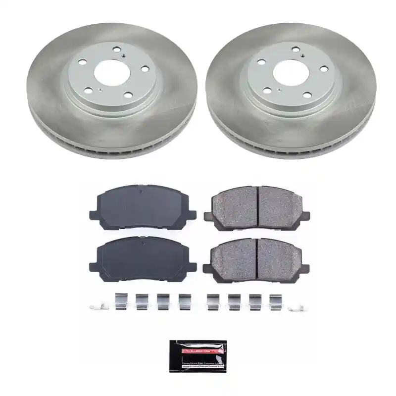 Power Stop 01-07 Toyota Highlander Front Semi-Coated Rotor Kit Free Returns