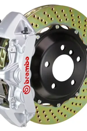Get Yours Brembo 06 330xi/06-12 325xi/328xi/07-12 335xi Fr GT BBK 6 Pist Cast 380x32 2pc Rotor Drilled-Silver