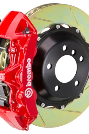 Brembo 03-07 H2 Rear GT BBK 4 Piston Cast 2pc 380x32 2pc Rotor Slotted Type-1-Red Price Drop