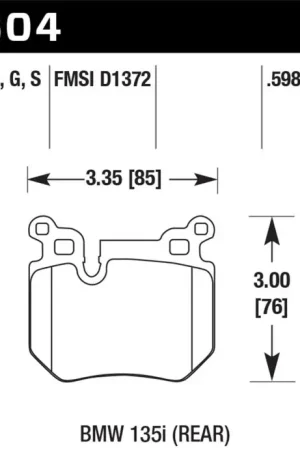 Best Price Hawk 08-13 BMW 135i 3.0L Base Rear ER-1 Brake Pads