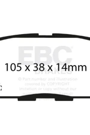 EBC 02 Infiniti G35 3.5 w/o DCS Redstuff Rear Brake Pads Special Offer