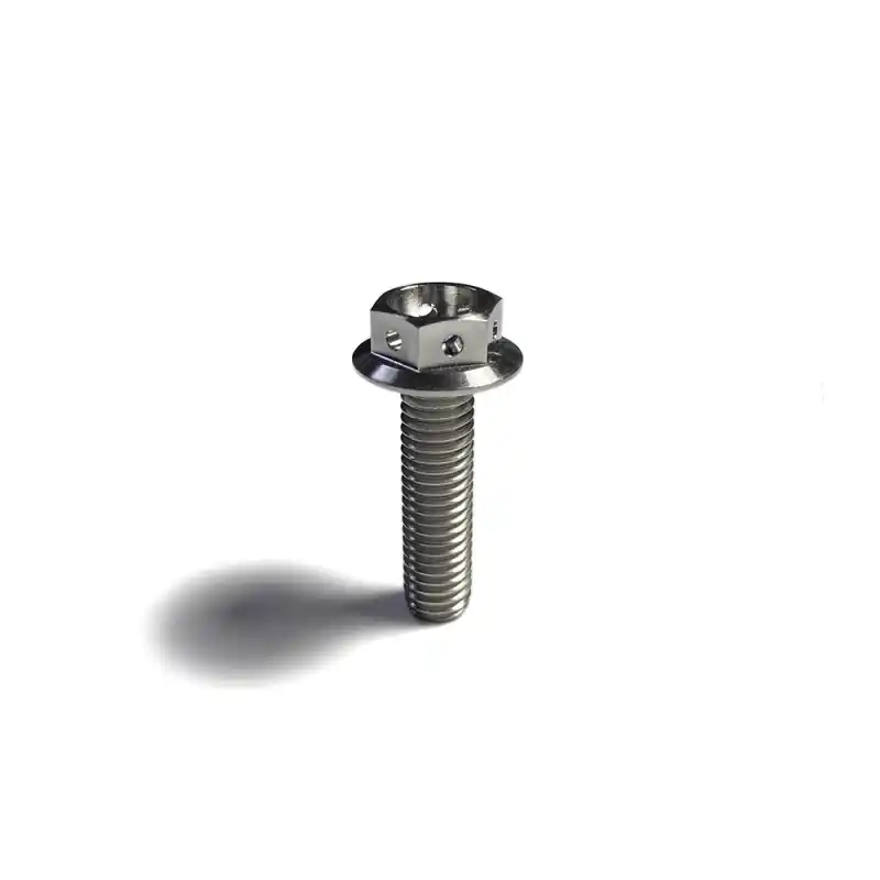 Ticon Industries Titanium Bolt Flanged M8x25x1.25TP 12mm 6pt Head Drilled Deal