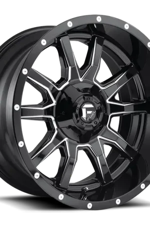 Top Pick Aluminum Wheels 20X10 Vandal D627 8 On 170 Gloss Black Milled 125.1 Bore -18 Offset Fuel Off Road Wheels