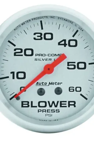 Must Have Autometer Ultra-Lite 66.7mm 0-60 PSI Liquid Filled Mechanical Blower Pressure Gauge